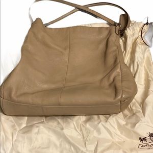 Coach Shoulder Purse Beige